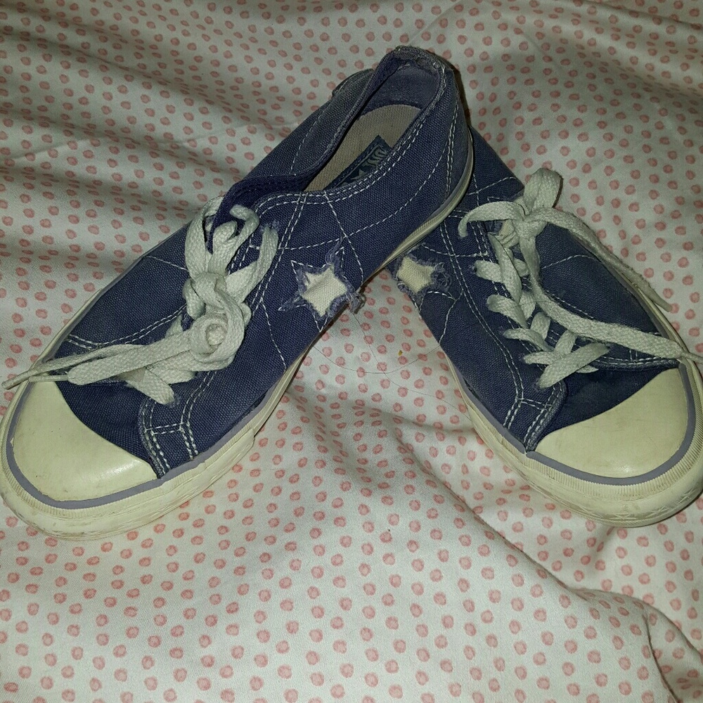 Purple Converse One Star Tennis Shoes Sz 7
